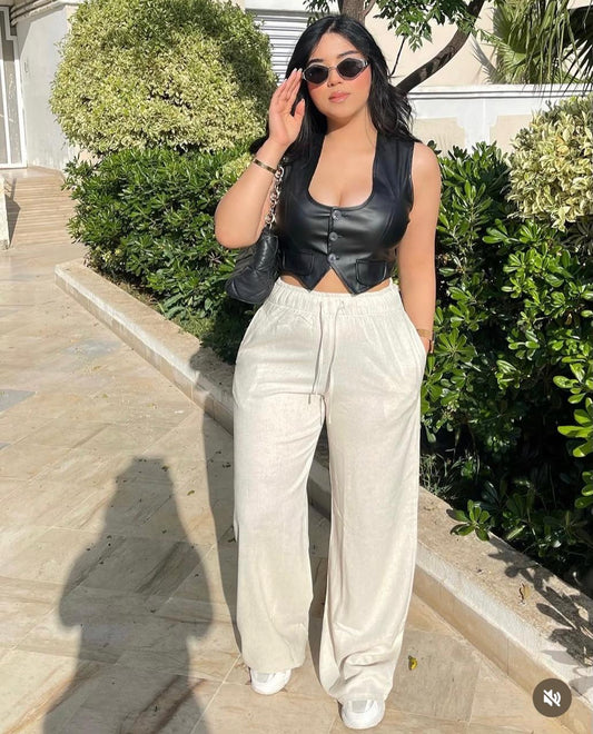 Pack de Pantalon Femme Casual Taille Élastique