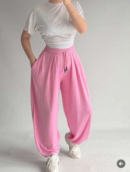 Pack 2 Pantalon Palazzo Femme Taille Haute
